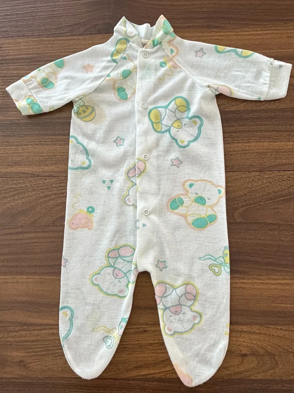 VTG 1980s Footed One-Piece Footie Pajamas